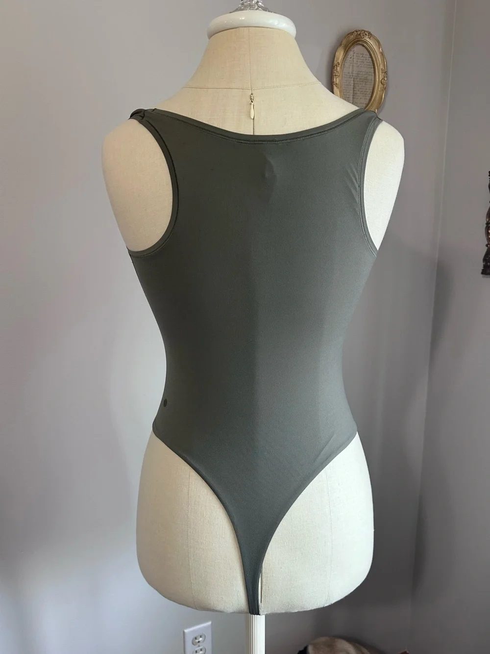 Lululemon Wundermost Square-Neck Olive Bodysuit